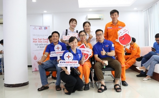 Hưởng ứng Tuần lễ hồng EVN, Tổng công ty Phát điện 2 góp gần 540 đơn vị máu